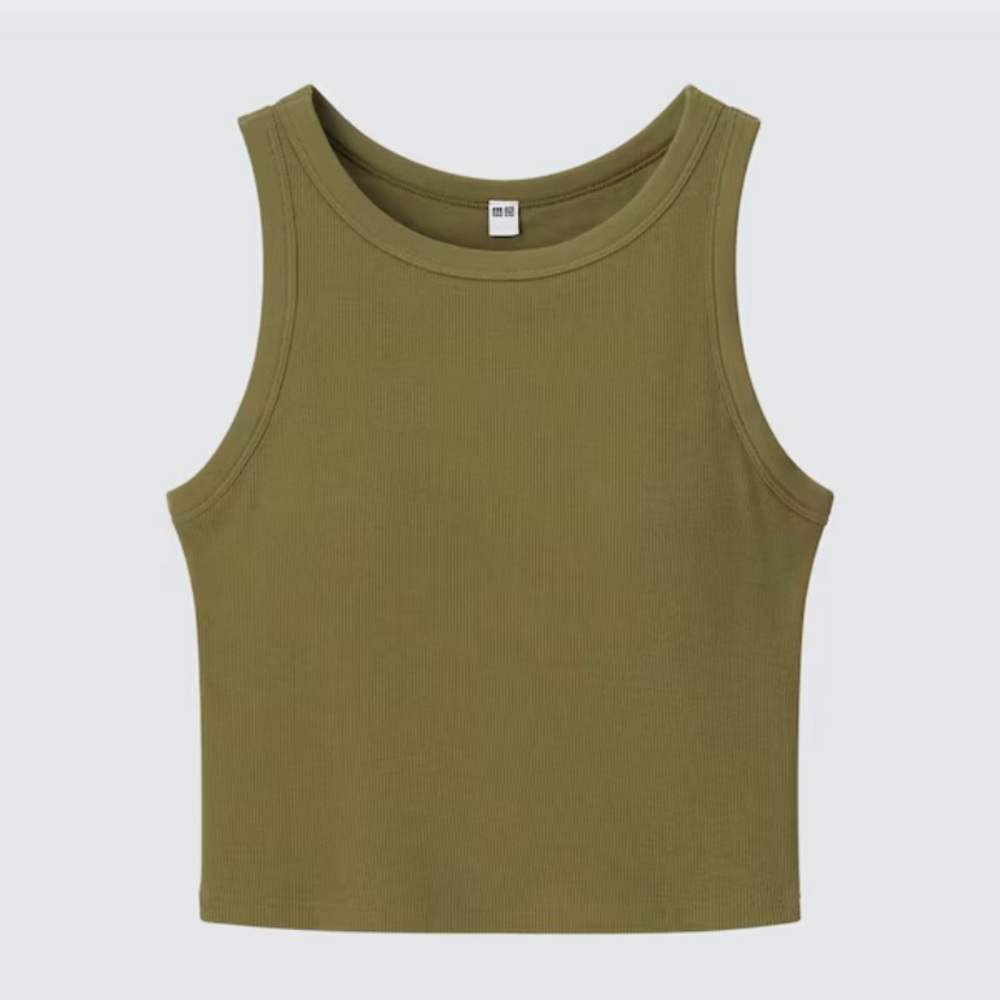 Uniqlo Ribbed Cropped Sleeveless Bra Top